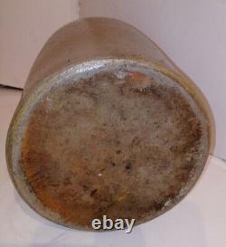 Very Old Primitive Antique Stoneware Crock Jug With Corn Cob Plug