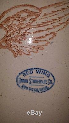 Vintage 12 Gallon Red Wing Crock Union Stoneware Unusual and Rare
