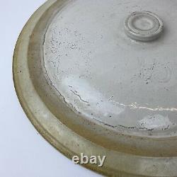 Vintage 15 Fifteen Gallon Stoneware Crock LID ONLY Button Knob Small Chip
