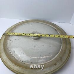 Vintage 15 Fifteen Gallon Stoneware Crock LID ONLY Button Knob Small Chip