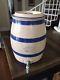 Vintage #2 Blue Crown Pottery Stoneware Robinson Ransbottom Water Crock With Lid