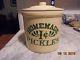 Vintage Antique 2 Pc Homemade 1c Pickles Crock 2 Gal Stoneware Seen On Friends