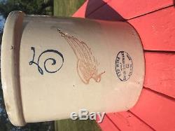 Vintage Antique Crock 5 Gal Red Wing Union Stoneware Co. Red Wing Minn Beautiful