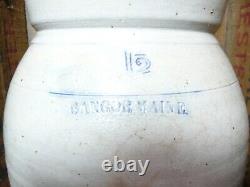 Vintage BANGOR MAINE Crock Rare 1 1/2 Gallon