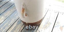 Vintage Crock Stoneware Double Handle Butter Churn 4 Gallon No Lid Byrd Pottery