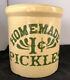 Vintage Homemade Pickles 1 Cent Crock 1/2 Gallon Stoneware Seen On Friends