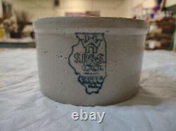 Vintage One Pound White Hall Stoneware Butter Crock Good Condition