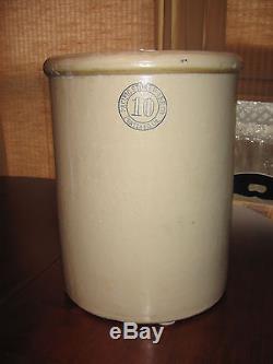 Vintage Pacific Stoneware Co. 10 Gallon Glazed Tan Pickling Crock, Portland, OR