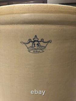 Vintage ROBINSON RANSBOTTOM 15 Gallon Stoneware Pickling Crock, Made in USA