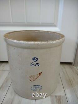 Vintage Red Wing Pottery 2 Gallon Stoneware Crock