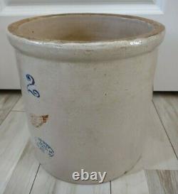 Vintage Red Wing Pottery 2 Gallon Stoneware Crock