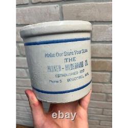 Vintage Red Wing Stoneware Parker-Hildebrand Co Boscobel Wis Crock Beater Jar
