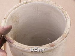 Vintage old antique stoneware crock with brass spigots on bottom neat RARE LOOK