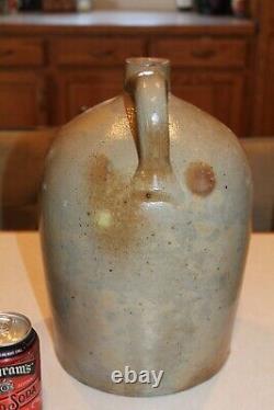 Vtg Antique Old Beehive Jug Stoneware Crock Primitive Brown Salt Glaze Moonshine