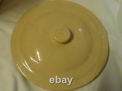 Vtg Crock Stoneware 2 GALLON WITH LID Homemade Pickles 1 cent