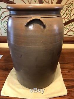 WEST VIRGINIA STONEWARE. Huge DONAGHHO 10 GALLON CROCK