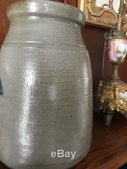 WOW! Rare Highly Decorated Cobalt NEW GENEVA P. A. POTTERY Stoneware Wax Sealer