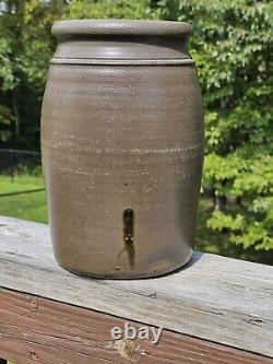West Virginia Wv Stenciled Stoneware Jar Palatine Pottery Pear Crock