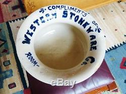 Western Stone Ware Co. Advertising Spittoon