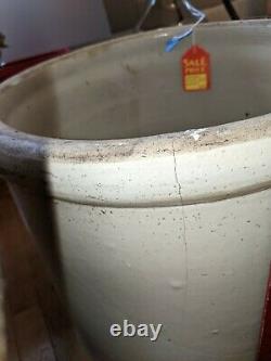 Western Stoneware 10 Gallon Stoneware Pottery Crock Salt Glazed, Ferment, Decor