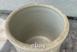 Western Stoneware 12 Gallon Crock Maple Leaf Monmouth Vintage Antique