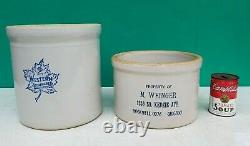 Western Stoneware Co Monmouth M WEINGER Chicago Advertising Butter Jar Crock