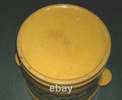 XLG (1835 1865) Mocha Ware Yellow Ware Storage Pantry Crock Staffordshire