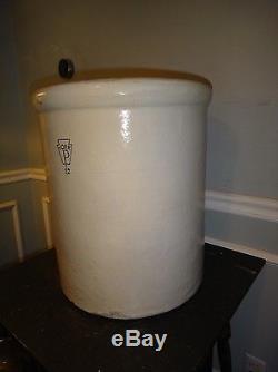XL 12 Gallon Antique Stoneware Crock Pfaltzgraff York PA Jug Salt Glazed 18x16